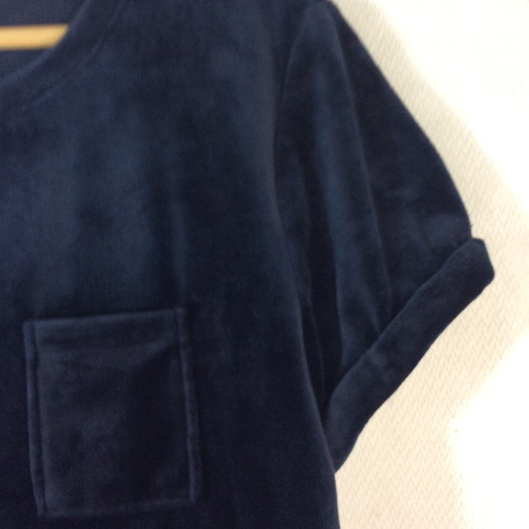 Marc New York Dark Navy Velvet Tee Shirt L - Picture 5 of 8